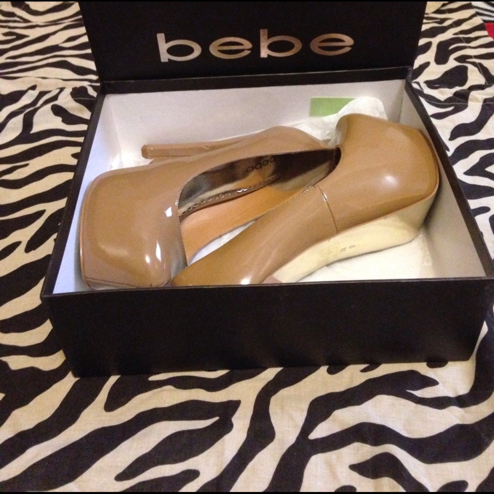 BEBE KHLOE NUDE SHOES Size8